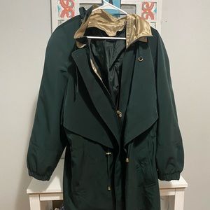 Hunter green and gold jacket